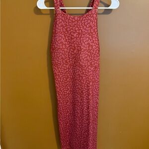 Patagonia Size L-Red Floral Sleeveless Dress